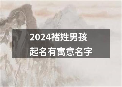 2024褚姓男孩起名有寓意名字