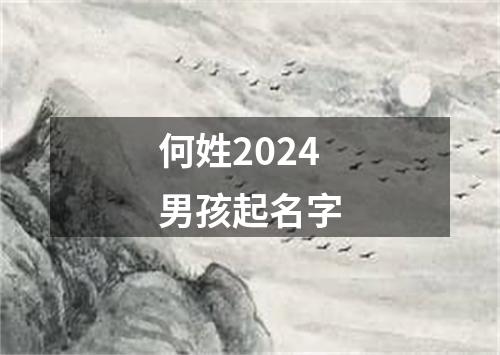 何姓2024男孩起名字