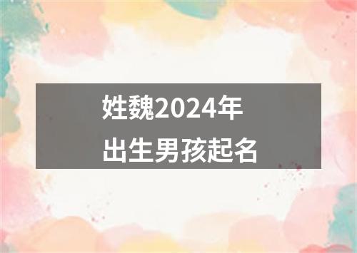 姓魏2024年出生男孩起名