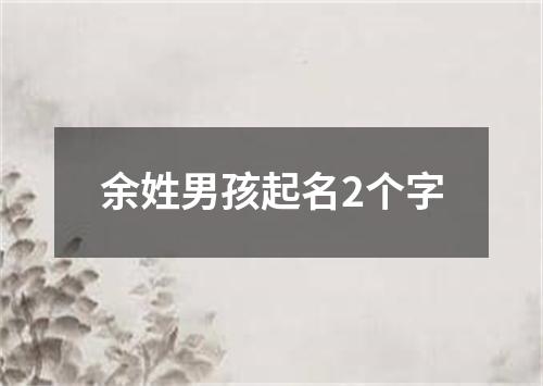 余姓男孩起名2个字