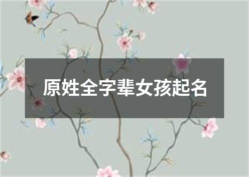 原姓全字辈女孩起名