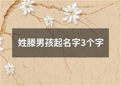 姓滕男孩起名字3个字