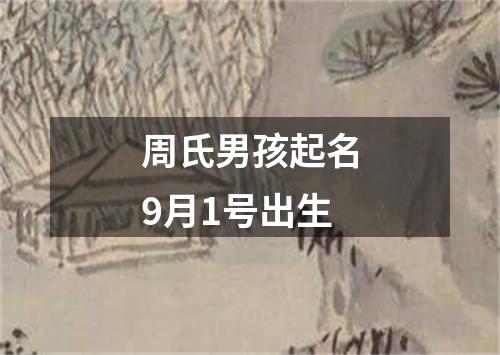 周氏男孩起名9月1号出生