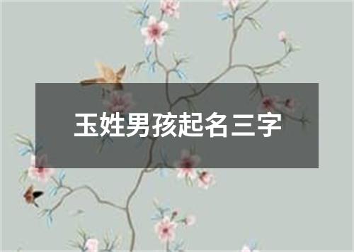 玉姓男孩起名三字