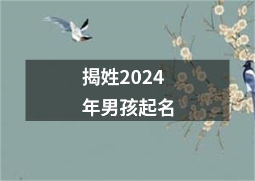 揭姓2024年男孩起名