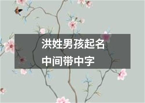 洪姓男孩起名中间带中字