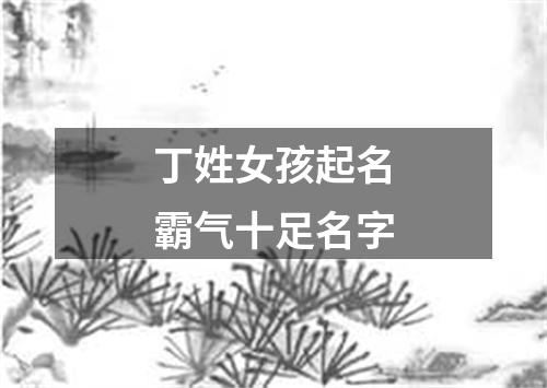 丁姓女孩起名霸气十足名字