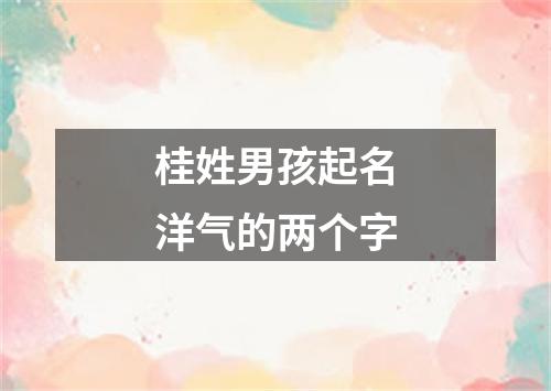 桂姓男孩起名洋气的两个字