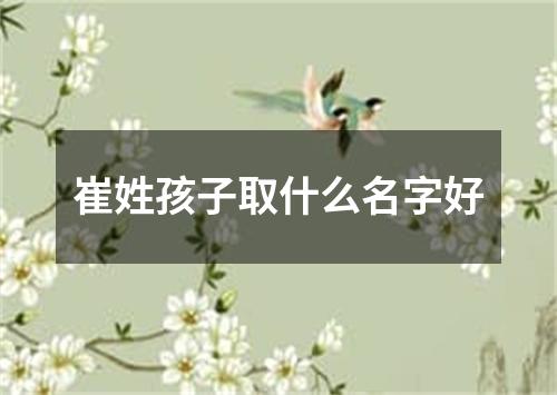 崔姓孩子取什么名字好