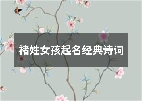 褚姓女孩起名经典诗词