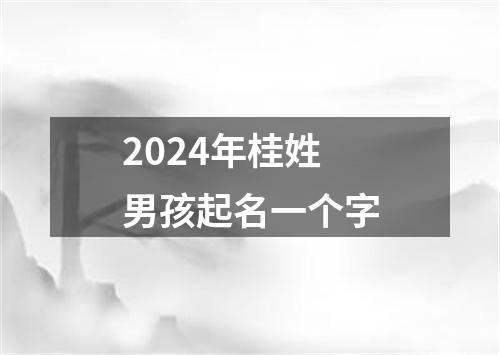 2024年桂姓男孩起名一个字