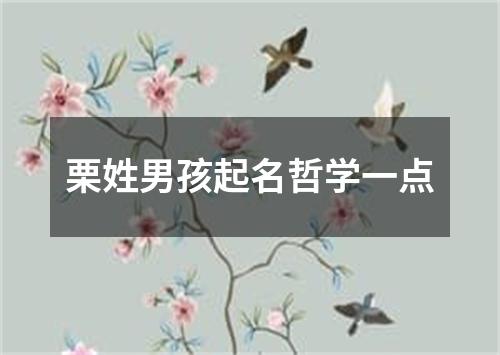 栗姓男孩起名哲学一点