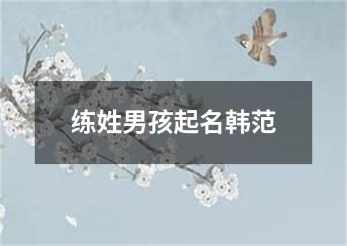 练姓男孩起名韩范