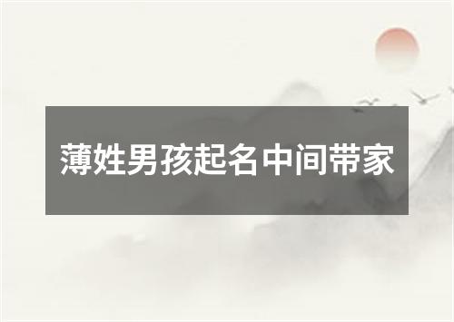 薄姓男孩起名中间带家