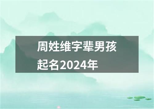 周姓维字辈男孩起名2024年