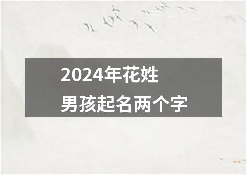 2024年花姓男孩起名两个字