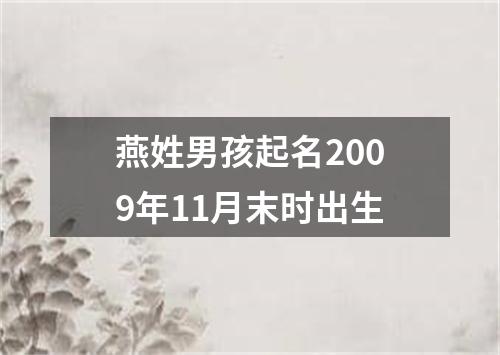 燕姓男孩起名2009年11月末时出生