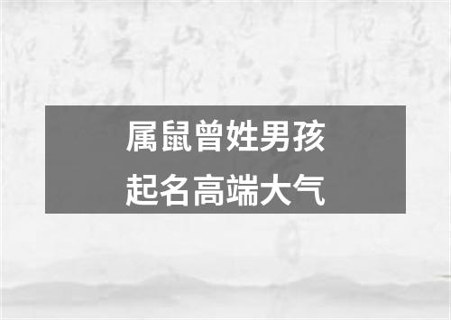 属鼠曾姓男孩起名高端大气