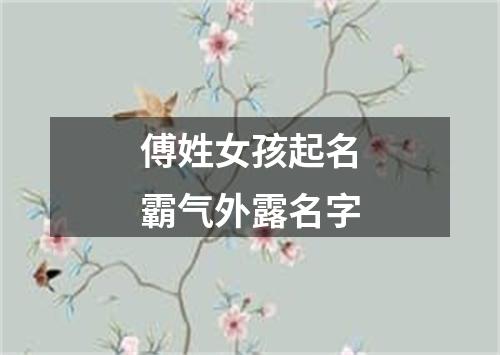 傅姓女孩起名霸气外露名字