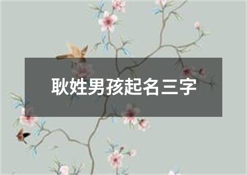 耿姓男孩起名三字