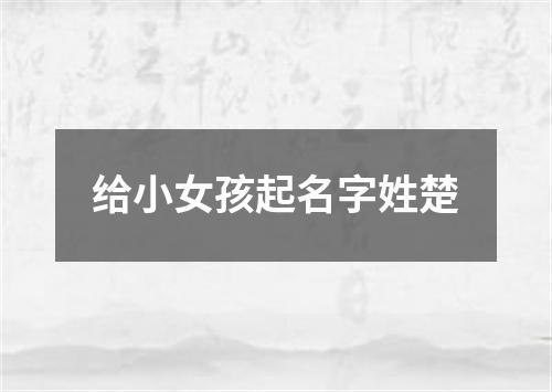 给小女孩起名字姓楚