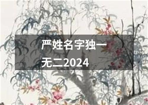 严姓名字独一无二2024