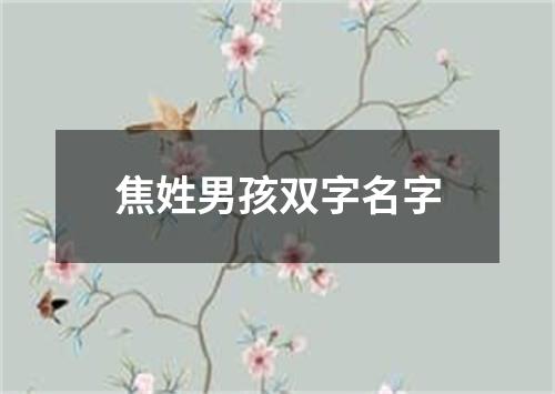 焦姓男孩双字名字