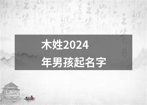 木姓2024年男孩起名字