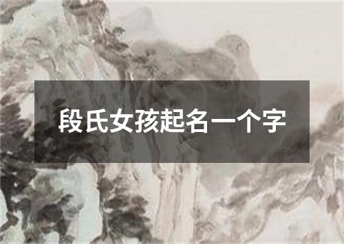 段氏女孩起名一个字