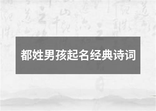 都姓男孩起名经典诗词