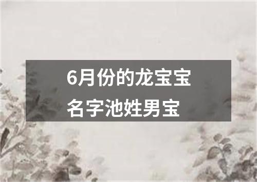 6月份的龙宝宝名字池姓男宝