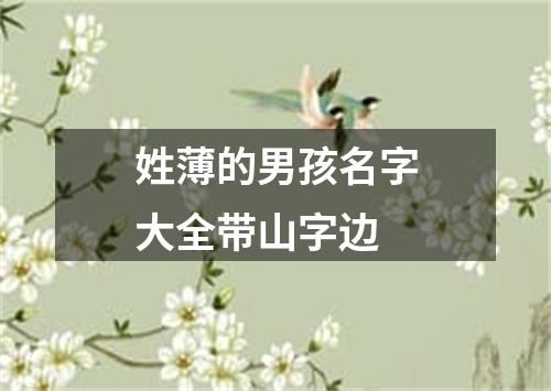 姓薄的男孩名字大全带山字边