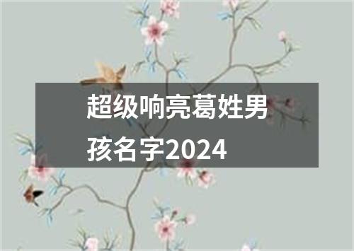 超级响亮葛姓男孩名字2024