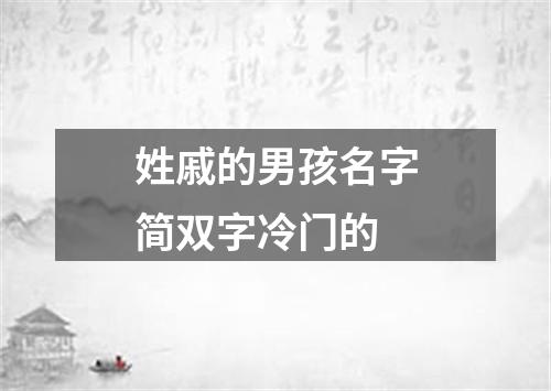 姓戚的男孩名字简双字冷门的