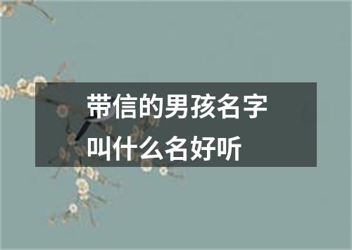 带信的男孩名字叫什么名好听