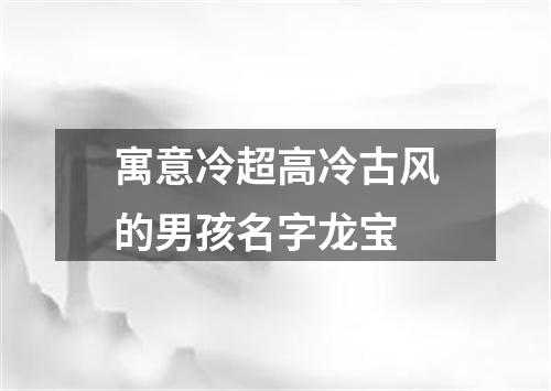 寓意冷超高冷古风的男孩名字龙宝