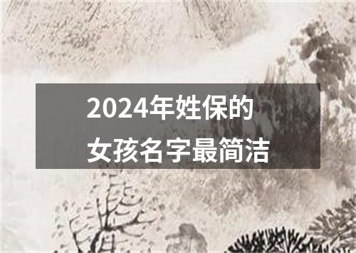 2024年姓保的女孩名字最简洁