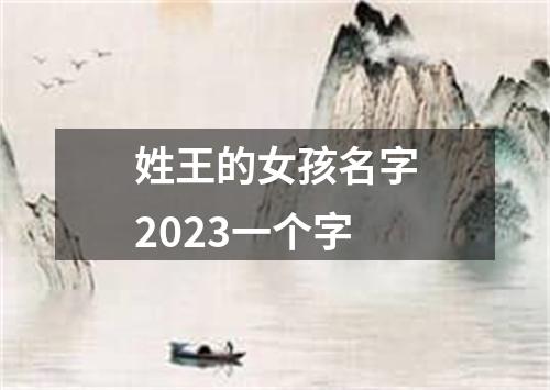 姓王的女孩名字2023一个字