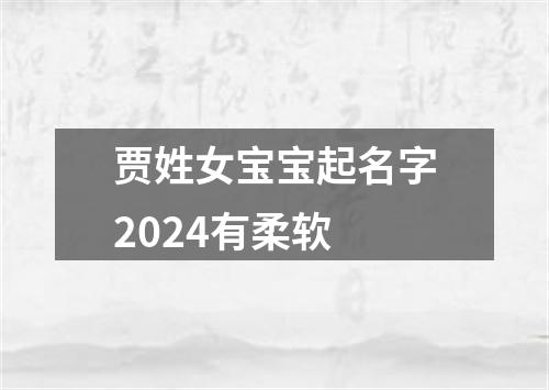 贾姓女宝宝起名字2024有柔软