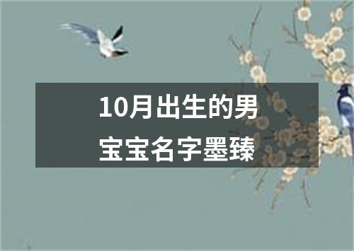 10月出生的男宝宝名字墨臻