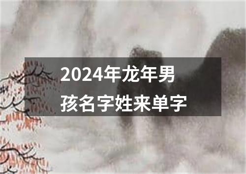 2024年龙年男孩名字姓来单字