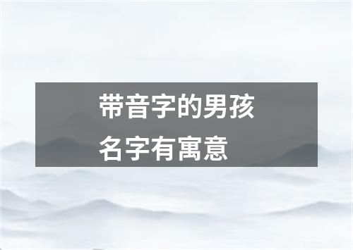 带音字的男孩名字有寓意