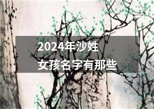 2024年沙姓女孩名字有那些