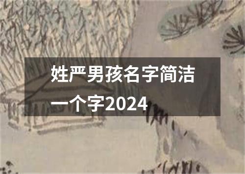 姓严男孩名字简洁一个字2024