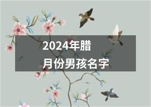 2024年腊月份男孩名字