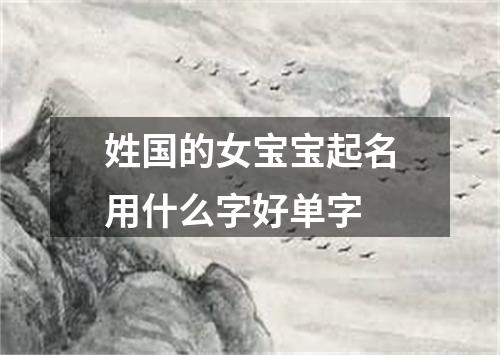 姓国的女宝宝起名用什么字好单字