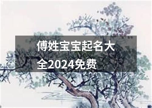 傅姓宝宝起名大全2024免费