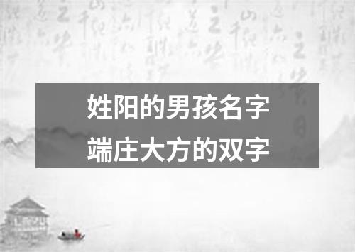 姓阳的男孩名字端庄大方的双字