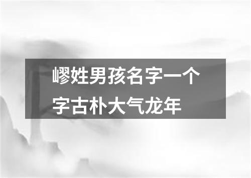 嵺姓男孩名字一个字古朴大气龙年