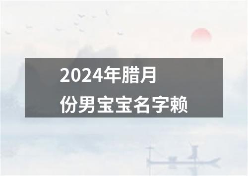 2024年腊月份男宝宝名字赖